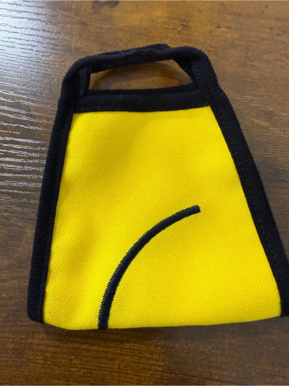 Yellow Smiley Face Mask with Black Trim